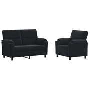 Set di divani 2 pcs Nero Velluto 3430426