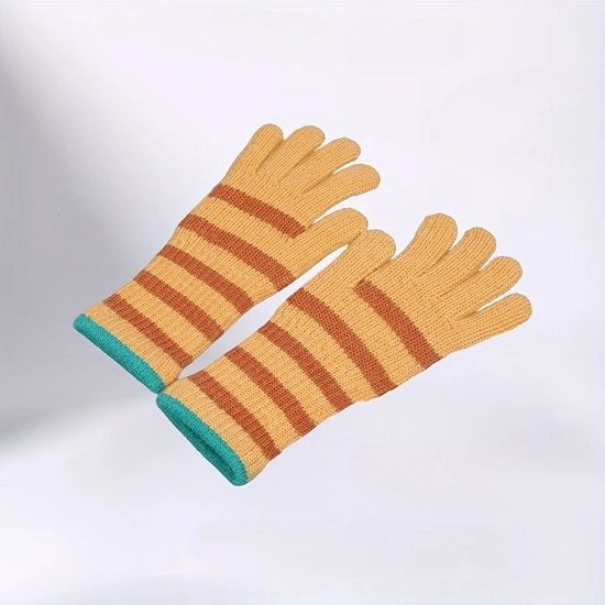 Manopole touchscreen con cinque dita | Densità alta, calda, multicolore | Lavabili a mano per uso all'aperto in autunno e inverno, 22*11 cm