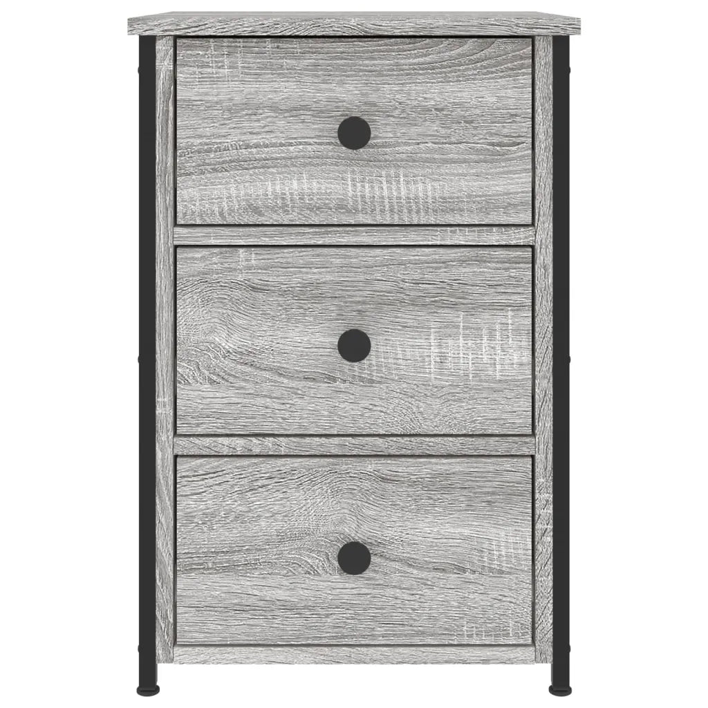 Comodini 2 pz Grigio Sonoma 40x36x60 cm in Legno Multistrato 826000