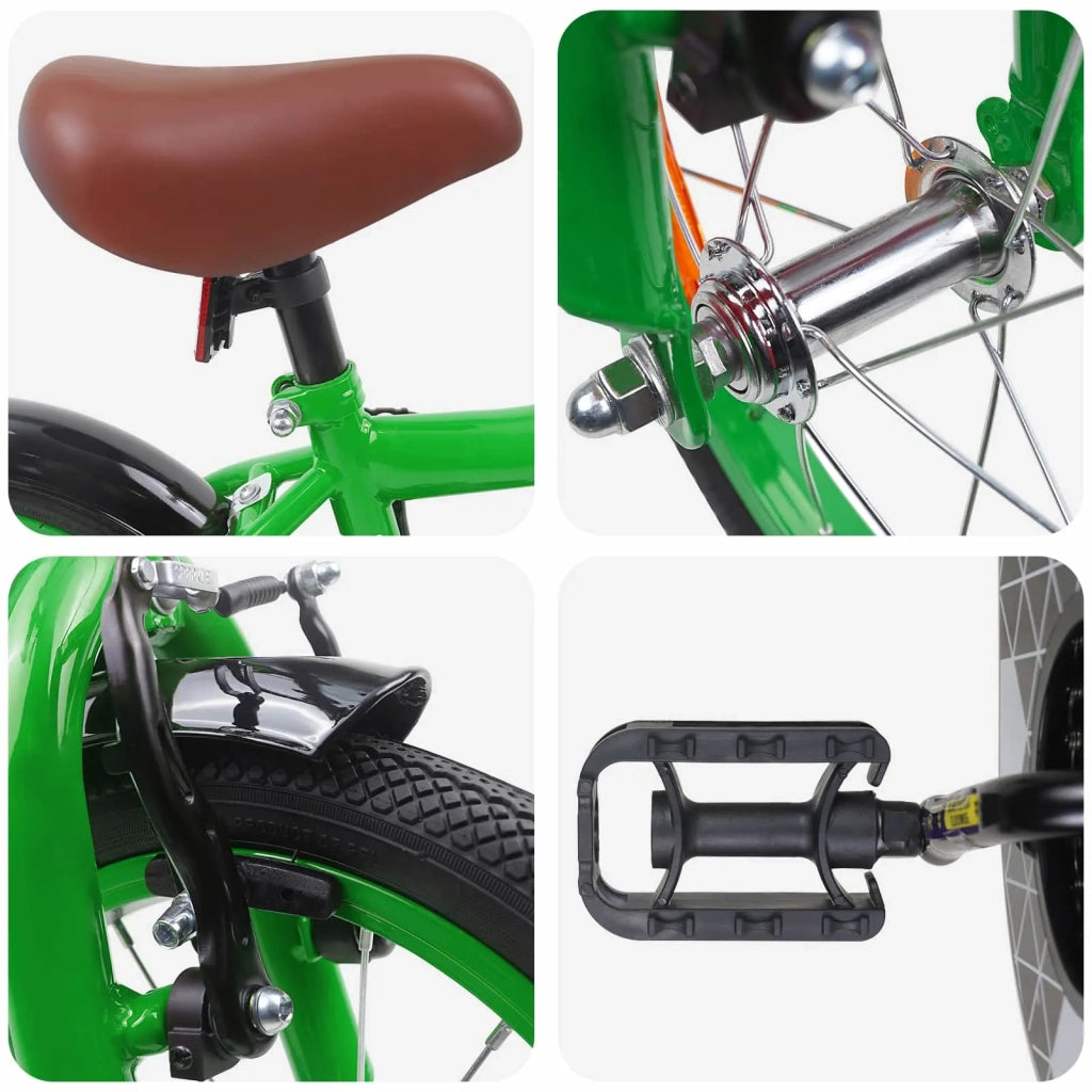 Bicicletta per Bambini 12 Pollici per bambini di 2-4 anni Verde 42009527