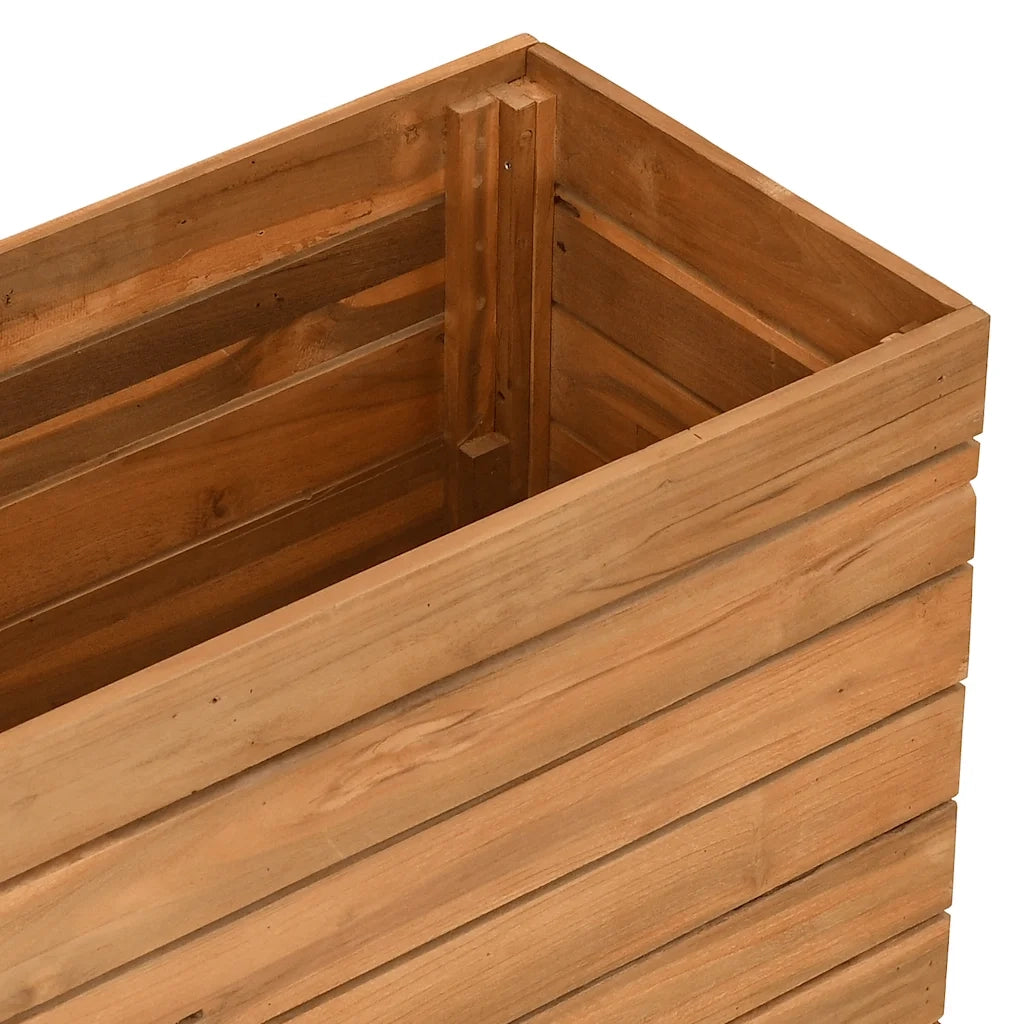 Fioriere | Cassetta per fiori | Letto Rialzato 100x40x72 cm Legno di Teak di Recupero e Acciaio