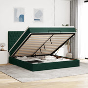 Struttura Letto Pouf con Materassi 160x200 cm Velluto