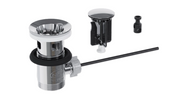 Scarico per lavabo e bidet del bagno, modello pop up in acciaio inox 304 – cromato con tappo REVO Colore: Cromato