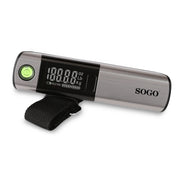 Bilancia digitale pesa valigie portatile 50 kg precisione 10 g con display LCD, metro integrato e funzione tara - Sogo