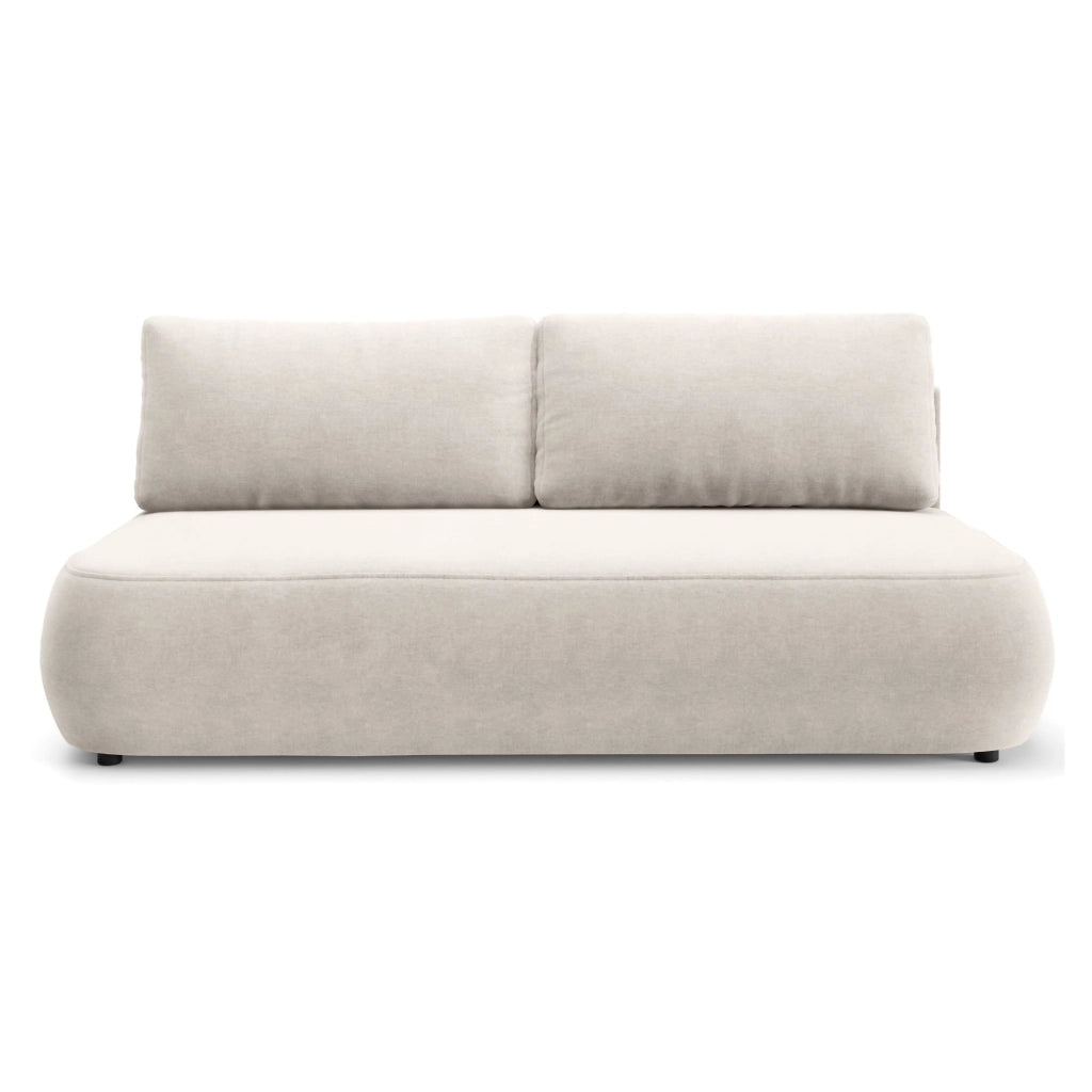 Brugnato, Divano Letto 2 Posti Contenitore, 210x106 cm Beige Chiaro