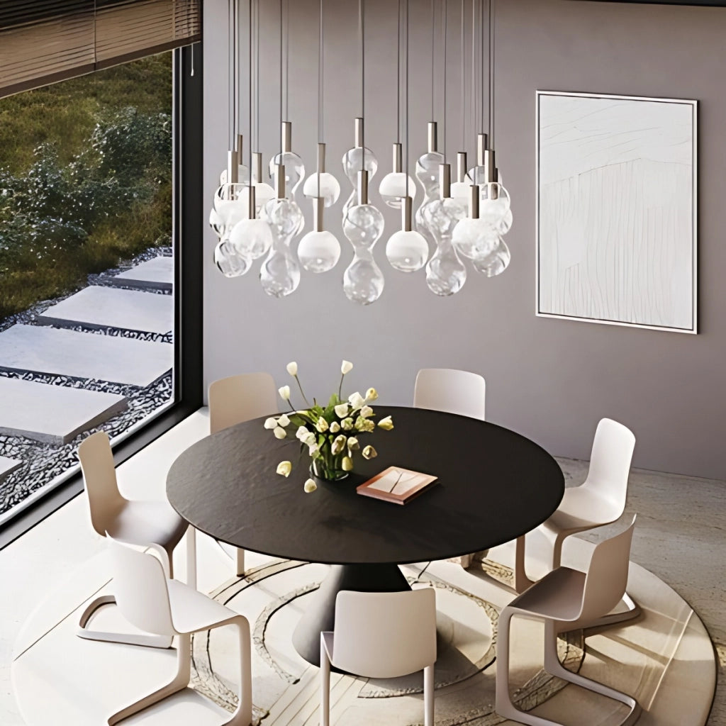 Zafferano Lampada a sospensione Sfera LED in alluminio e vetro borosilicato soffiato a bocca, luce calda 2700K, diametro 18 cm, colore alluminio