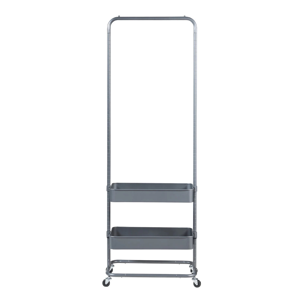 Appendiabiti appendiabiti appendiabiti armadio aperto 175 x 58 x 36 cm grigio scuro 03_0010289