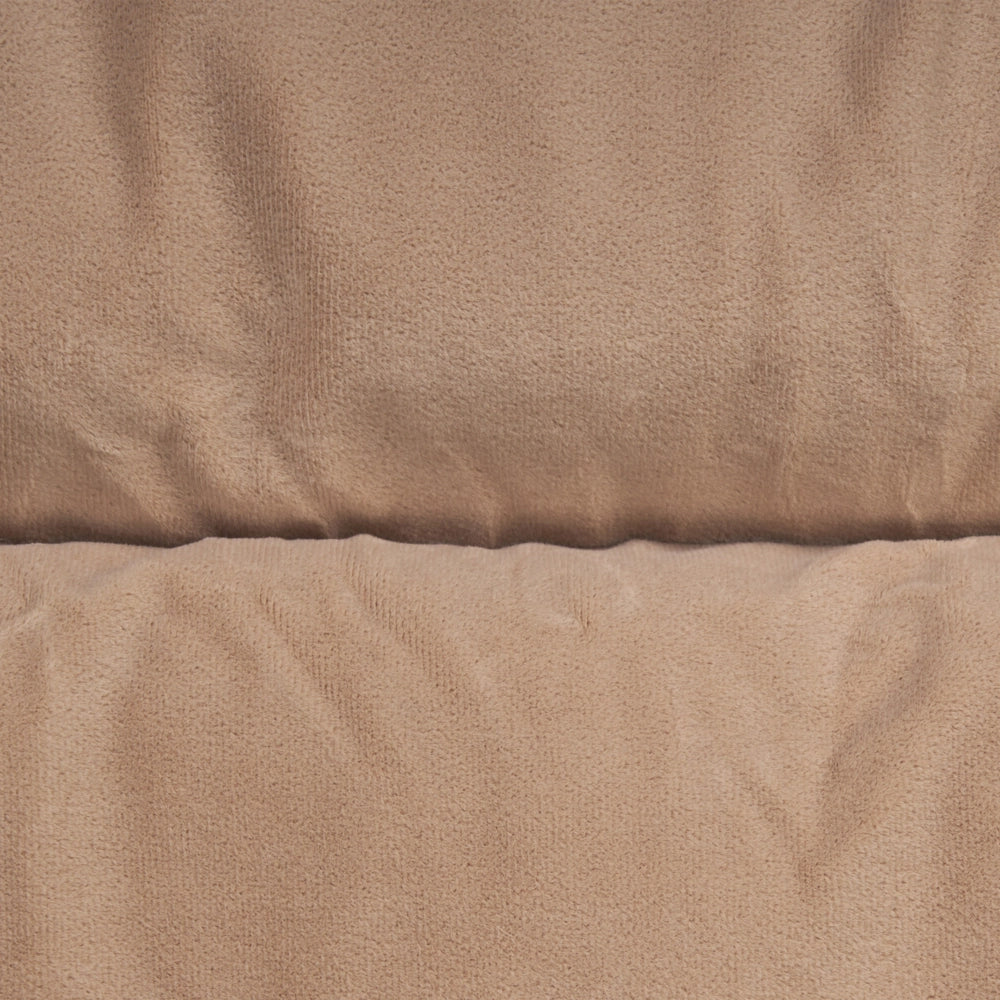 Cuccia animali letto per cani lettino gatti velluto beige con nappe 60 x 45 cm