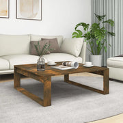 Tavolino da Salotto-Tavolino da soggiorno-Tavolo Rovere Fumo 100x100x35 cm Legno Multistrato