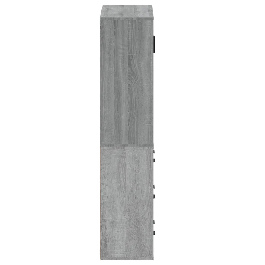 Credenza-Buffet-Armadio da cucina Grigio Sonoma in Legno Multistrato 391661