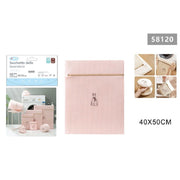 Trade Shop - Sacchetto Lavatrice Rosa Borsa Biancheria Vestiti Lavaggio A Rete 40x50 Cm 58120 -