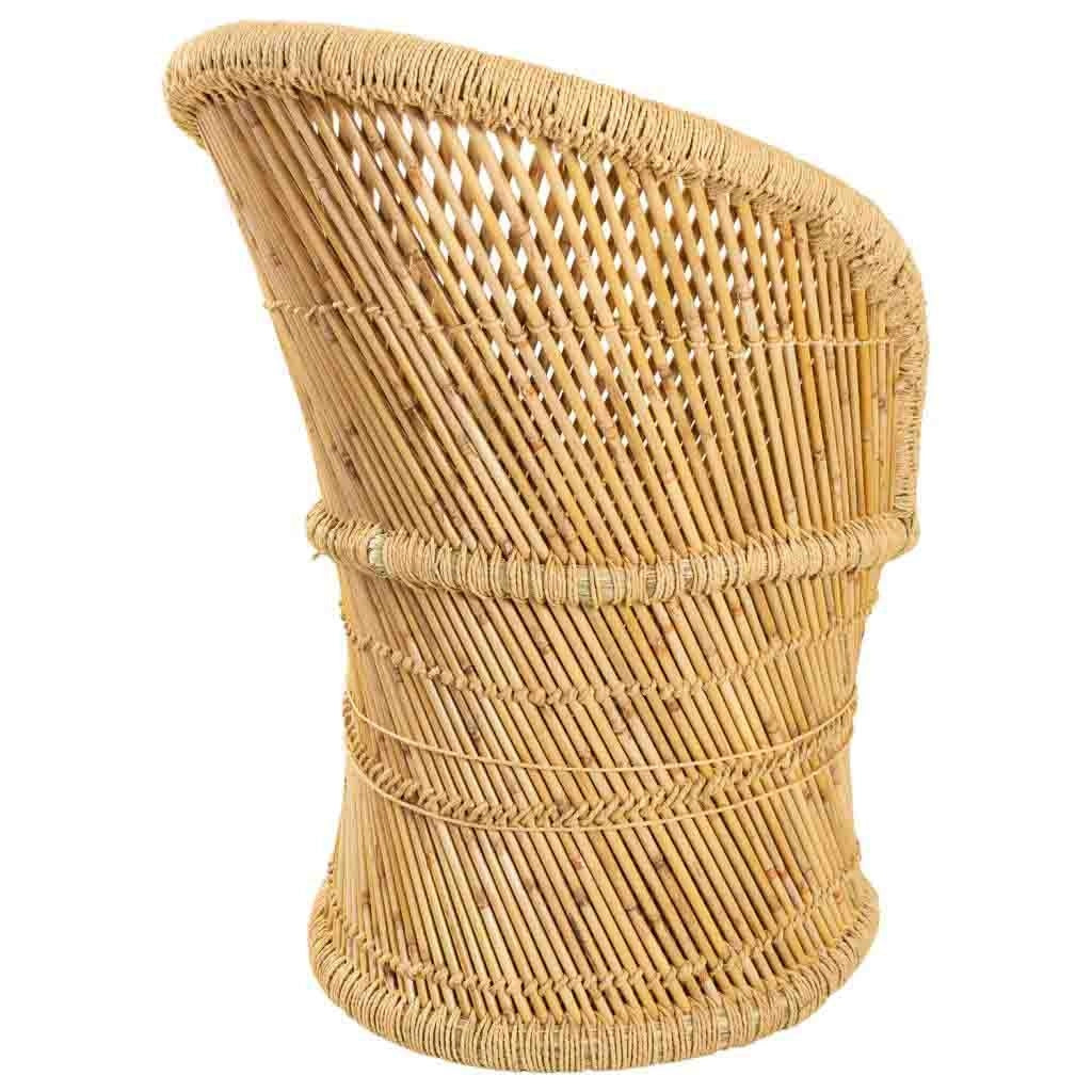 Poltrona tonda in bambù 62x46x83h