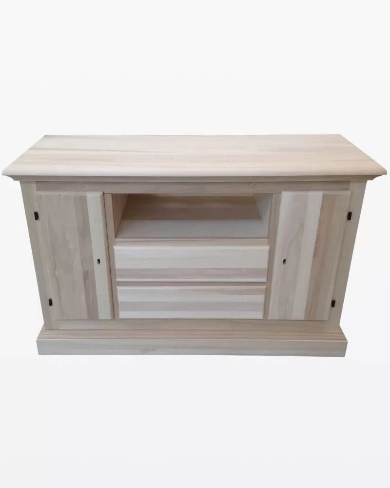 Porta tv 2 porte 2 cassetti legno grezzo 110x45x68 (5001) - Mobili 2G