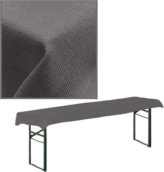 Tappeto per tavolo per bancone da birra Tappeto per tavolo con tessuto a grana Tappeti per tavolo da bar per tavoli da birra (antracite, 90 cm x 240 cm)