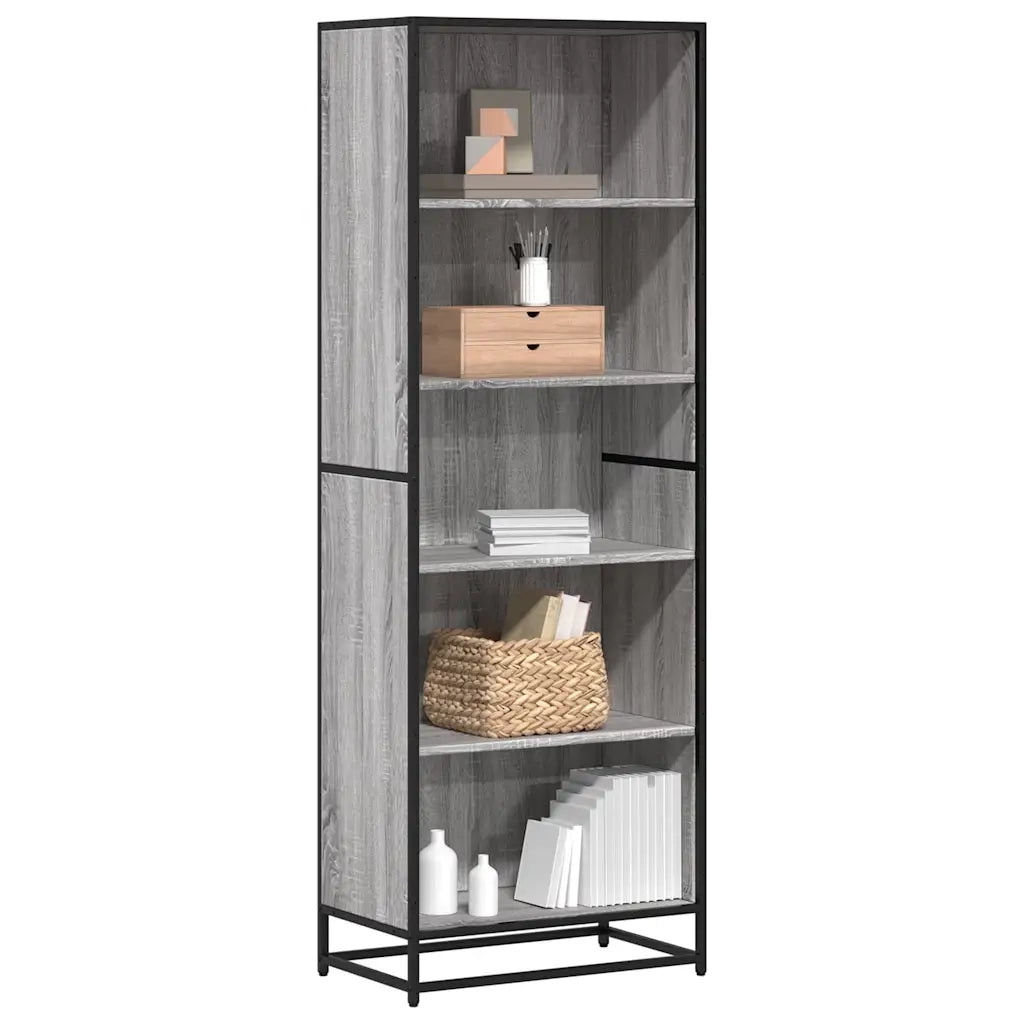 Libreria-Scaffale per Libri-Mobile di Stoccaggio Grigio Sonoma 60x35x170,5 cm in Truciolato