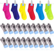 Clip per asciugamano in acciaio inossidabile 20 pezzi - denti antiscivolo - resistente alla corrosione - presa salda - multifunzionale - pinze per asciugare