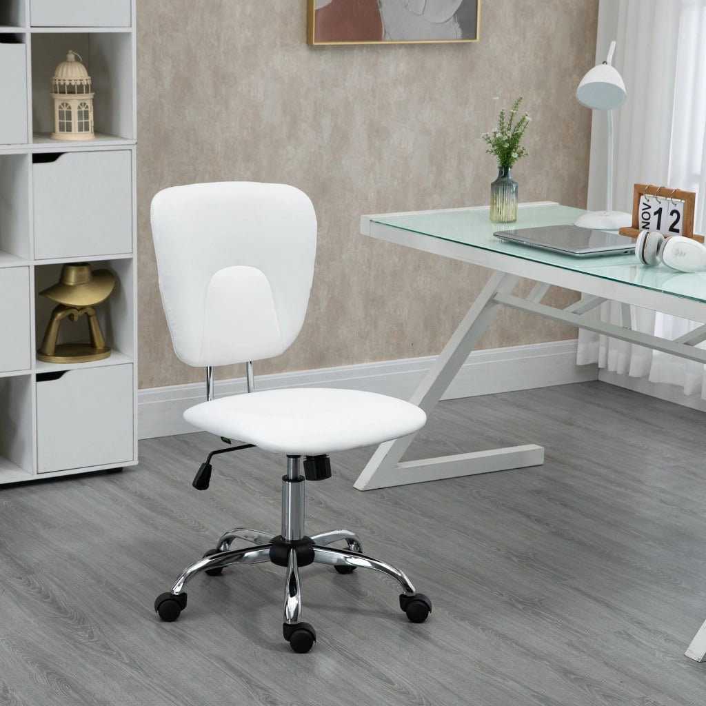 Sedia da ufficio girevole con altezza regolabile e funzione basculante ¨C Minimal ¨C bianco 50x54x87,5-96,5 cm
