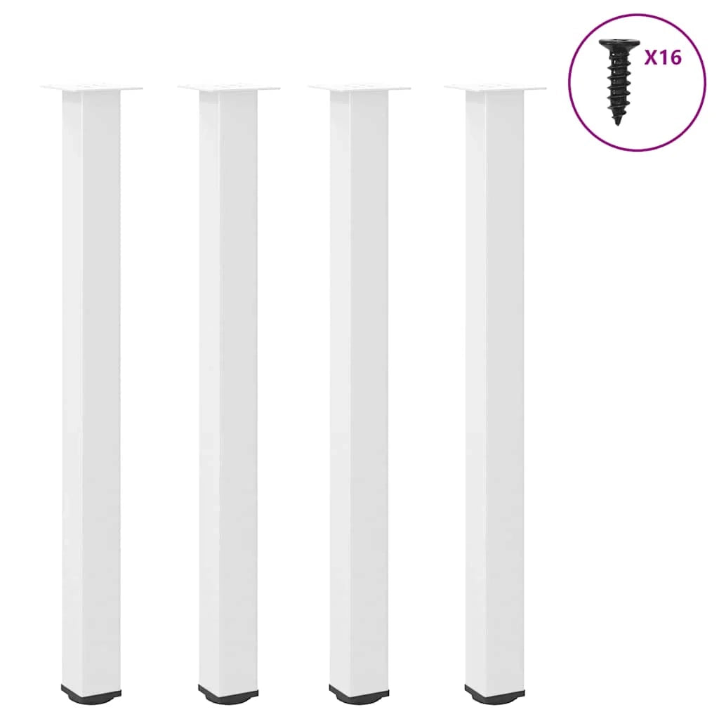 Set di 4 gambe regolabili per tavolo da bar 110-112 cm design moderno soggiorno/cucina acciaio bianco 02_0056778