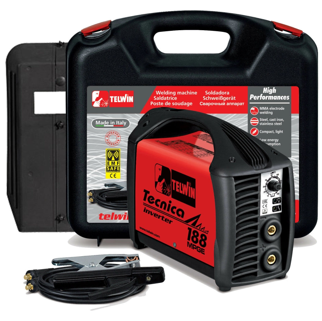 Saldatrice inverter elettrodo MMA TIG Telwin Tecnica 188 Mpge per Generatori