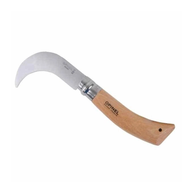 Opinel 000657 Roncolina Inox N.10 Punta Curva Lama 10cm Manico Faggio Sistema Virobloc colore Beige