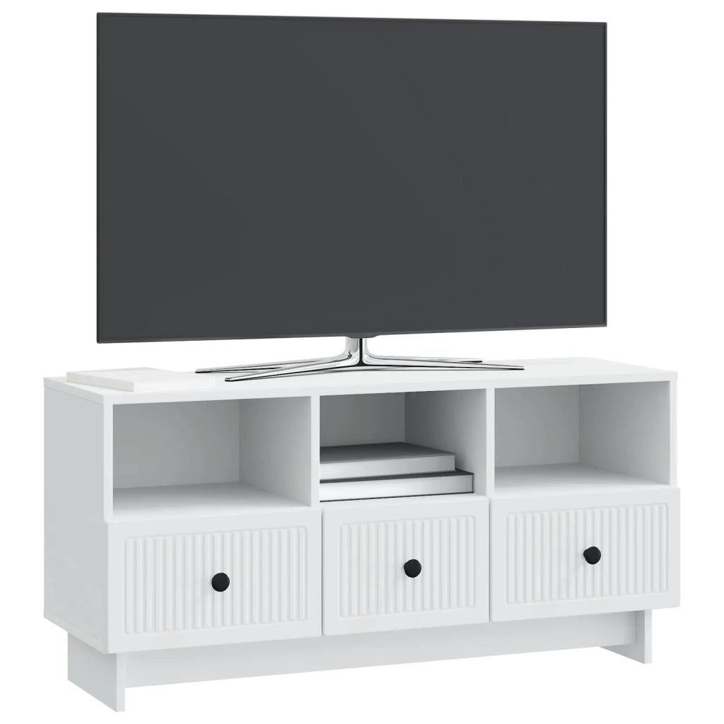 Mobile TV Bianco 102 x 34,5 x 50 cm Legno ingegnerizzato 893985