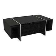 Tavolino da caffè consolle laterale nero argento 104 x 60 x 38 cm 03_0010864