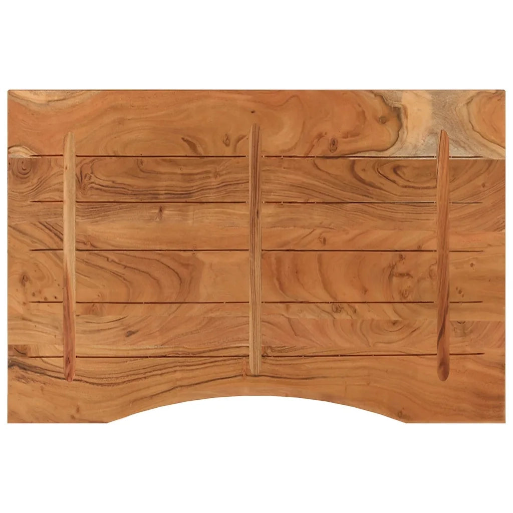 Piano Scrivania 80x60x2,5 cm Rettangolare Legno Massello Acacia 370169