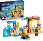LEGO | Disney Divertimento in Spiaggia con Lilo e Stitch - Giochi Didattici con 2 Negozi, Giostra a Forma di Astronave e