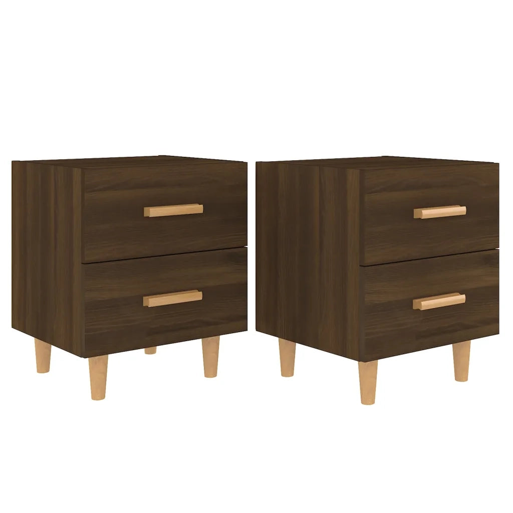 Comodini 2 pz in Rovere Marrone 40x35x47,5 cm 817290