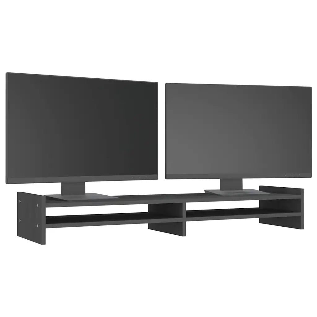 Supporto per Monitor Grigio 100x27x15 cm Legno Massello di Pino cod mxl 65598
