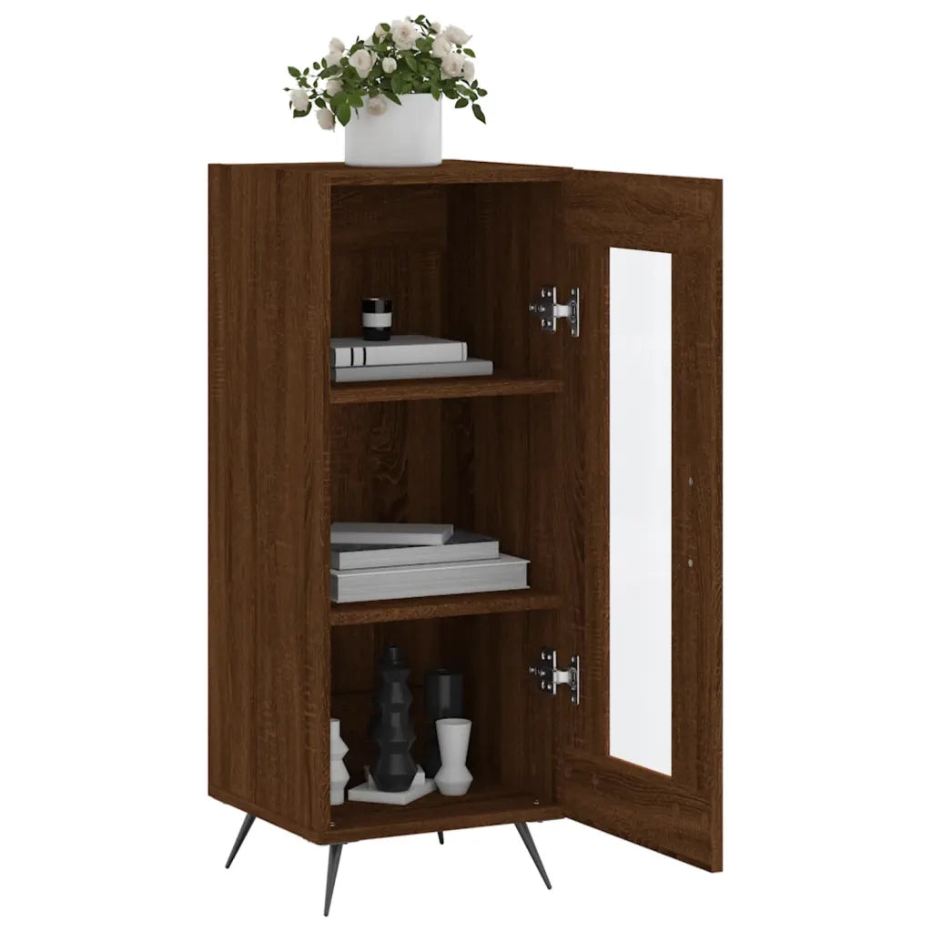 Credenza Rovere Marrone 34,5x34x90 cm in Legno Multistrato 828771