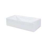 Lavabo da appoggio rettangolare 45x22 cm bianco lucido in ceramica