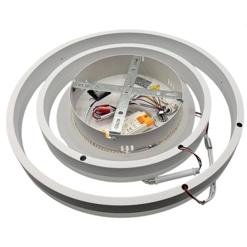 Trade Shop - Plafoniera Lampadario Led Smd A Soffitto Design Ad Anelli 42 Watt 3in1 Cct C35-3c -
