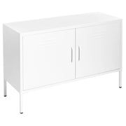 Credenza a 2 ante in acciaio bianco Mobili per ufficio a casa Ripiani per gambe Design industriale