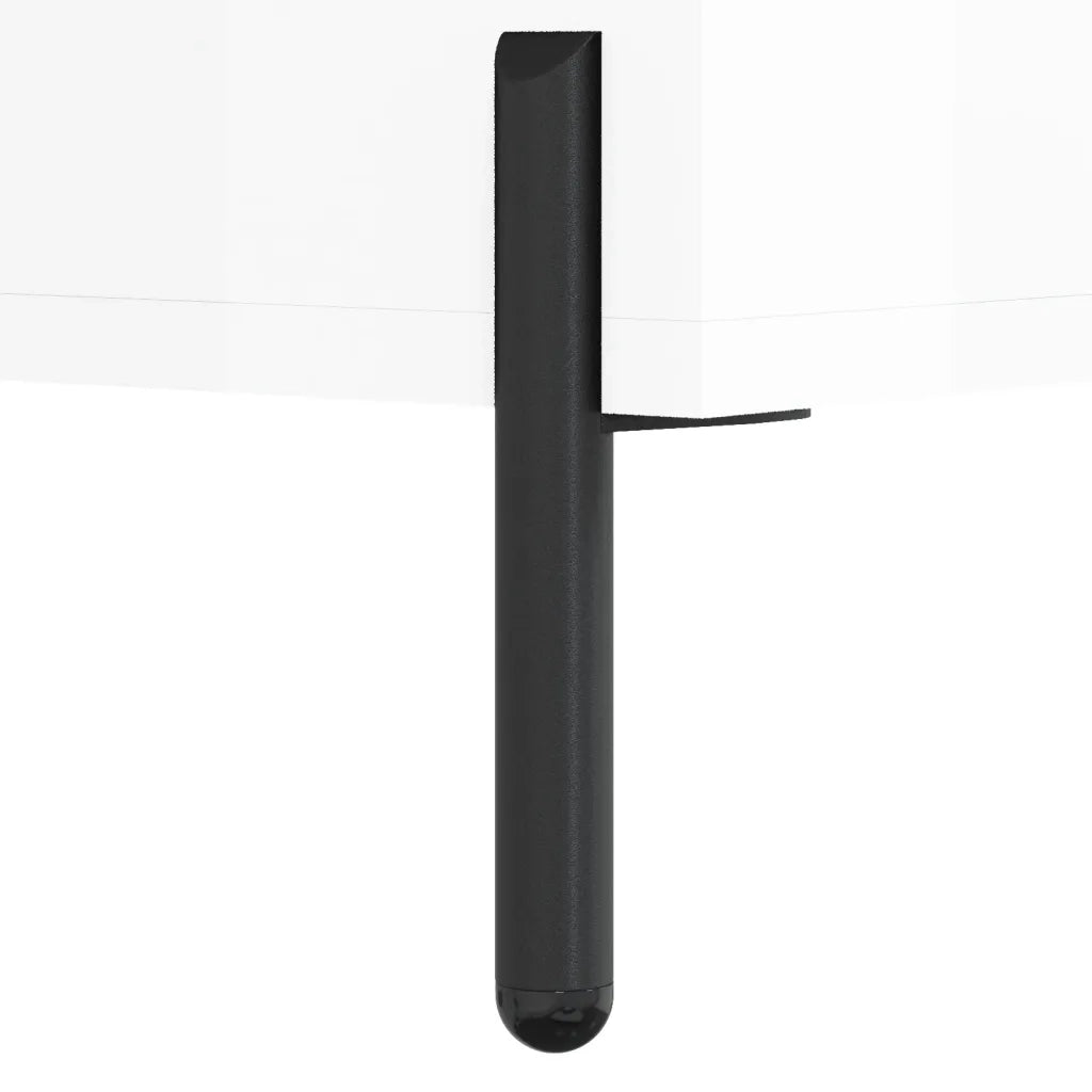 Tavolino da Salotto Bianco Lucido 50x50x40 cm Legno Multistrato 829416