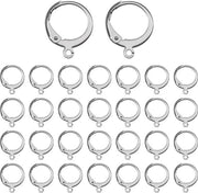 Orecchini a pendente 50 pezzi - Acciaio inossidabile - 14,5x12 mm - Pendente a leva - Ipersensibile - Design lucido - Orecchini