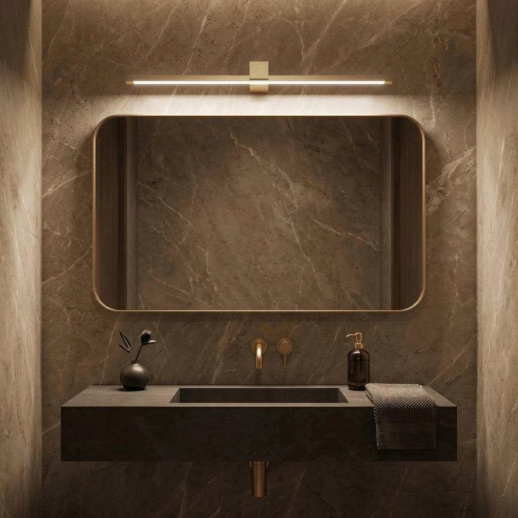Applique Da Bagno Led Swe048-1w 80cm Gold Brush