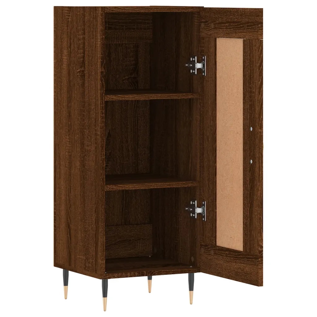 Credenza Rovere Marrone 34,5x34x90 cm in Legno Multistrato 830427