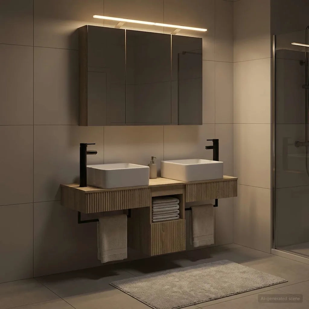 Set di Armadi da Bagno 4 pcs Rovere Sonoma 100 x 14,5 x 70 cm 3406297