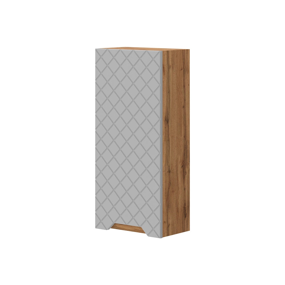 Vicco mobile bagno Rovere/grigio con struttura in piastrelle 20 x 72.6 cm
