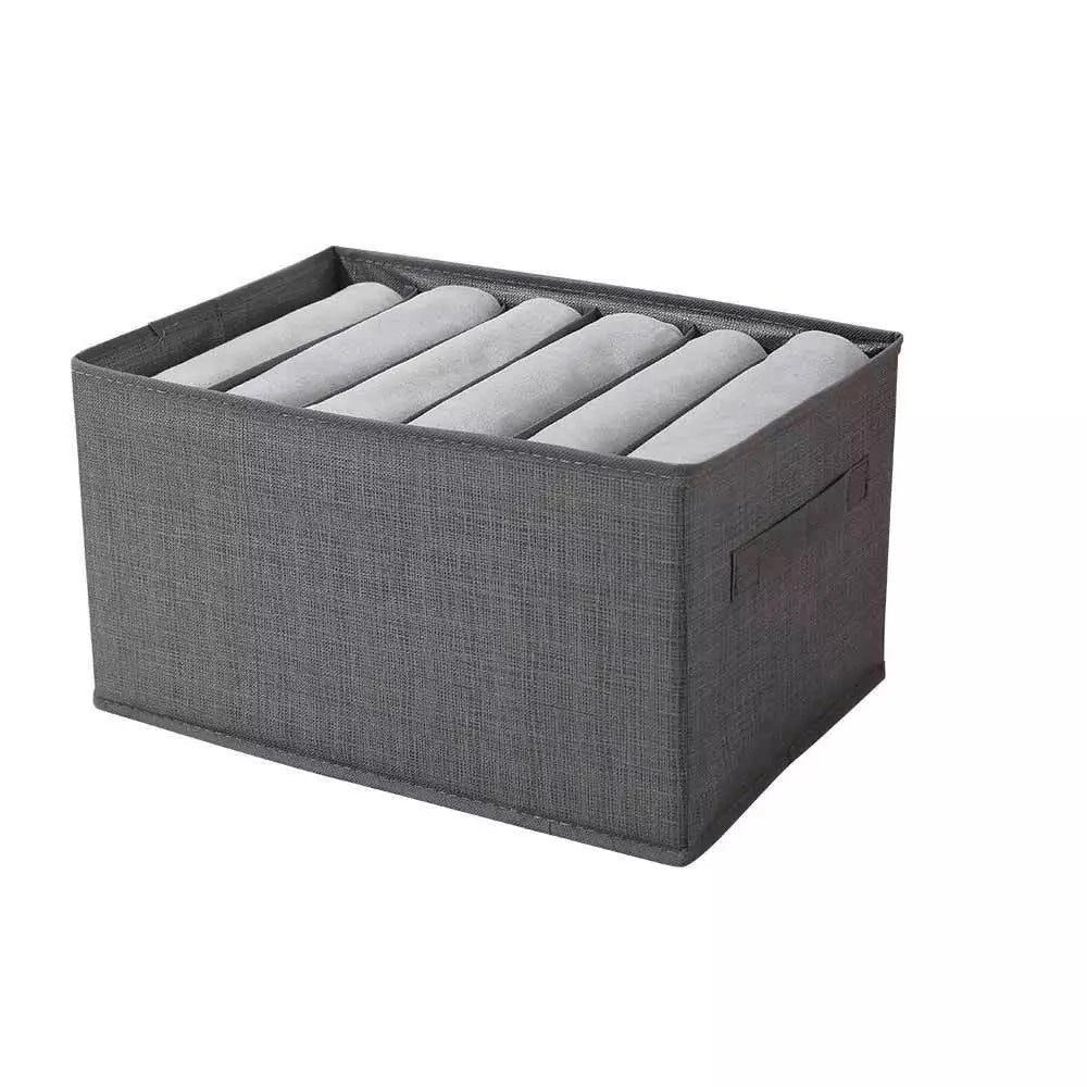 Trade Shop - Organizer Salvaspazio Per Armadi Scatola Pieghevole 6 Scomparti 44x20x30cm 87403 -