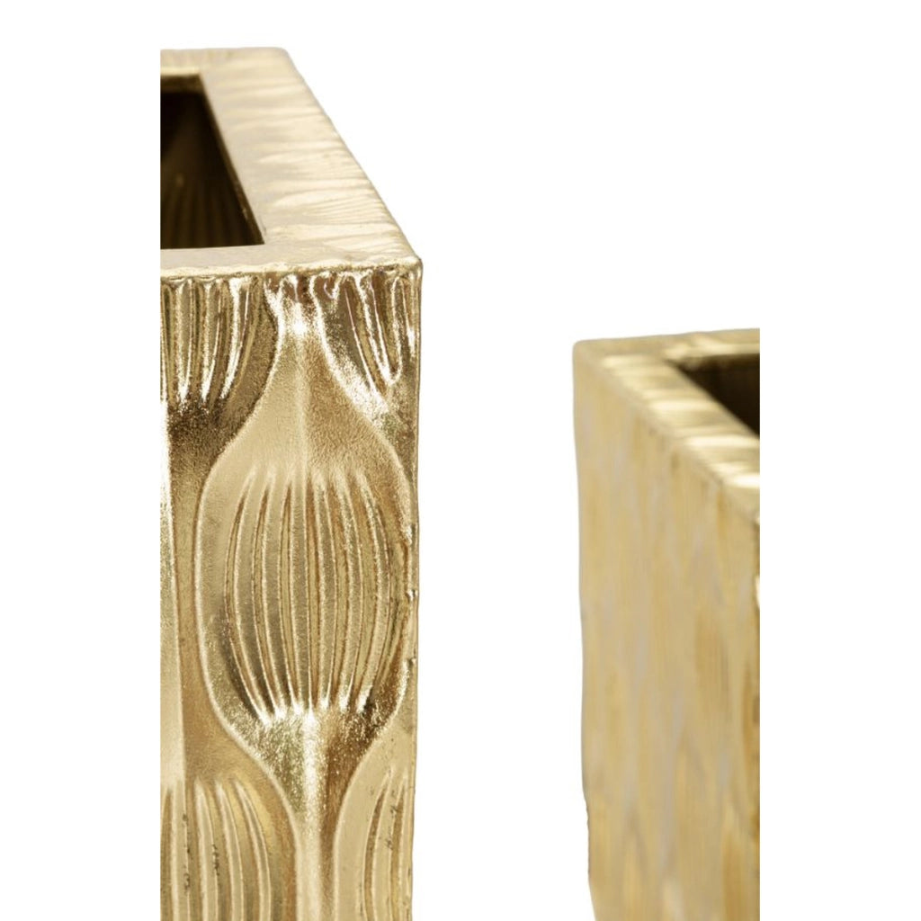 Set di 2 vasi decorativi Glam con finitura dorata