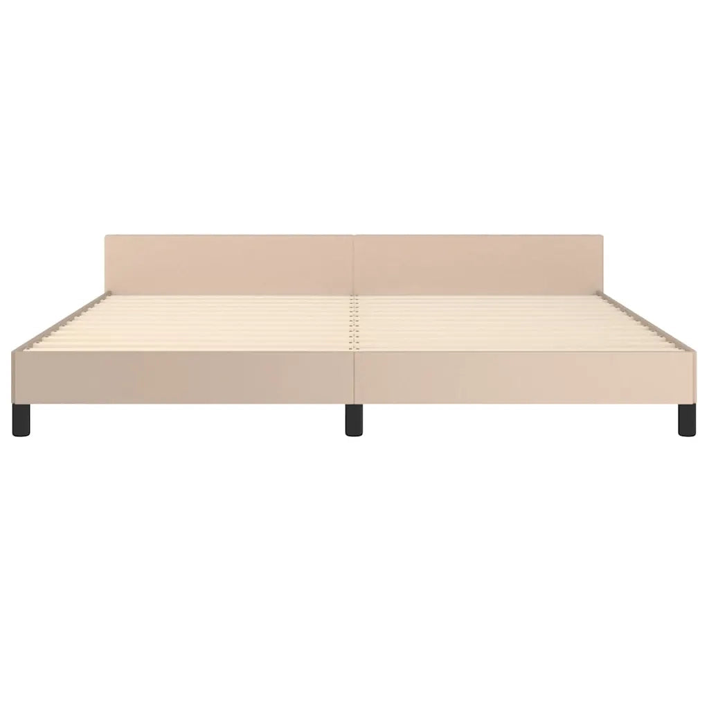 Letto matrimoniale | Letto per adulti | Giroletto con Testiera senza Materasso Cappuccino 200x200 cm