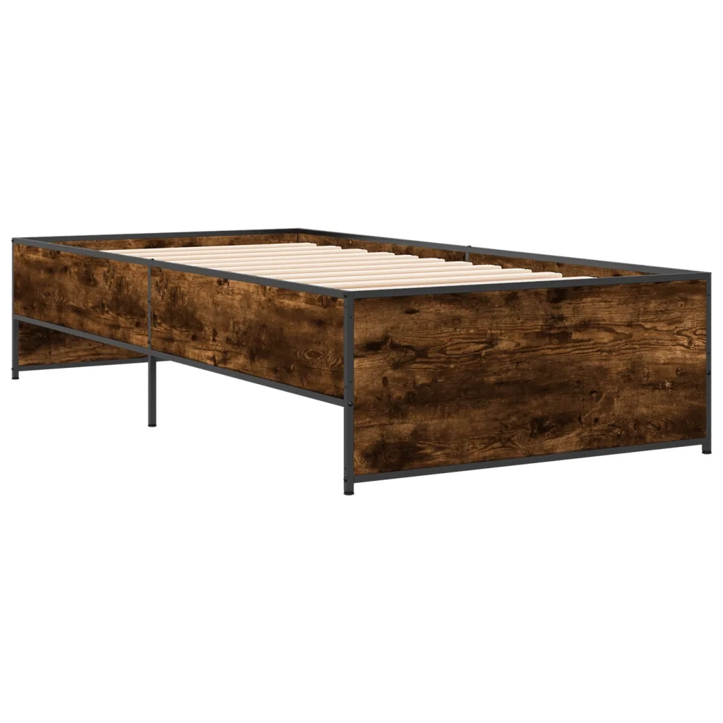 Giroletto Rovere Fumo 90x200 cm in Legno Multistrato e Metallo