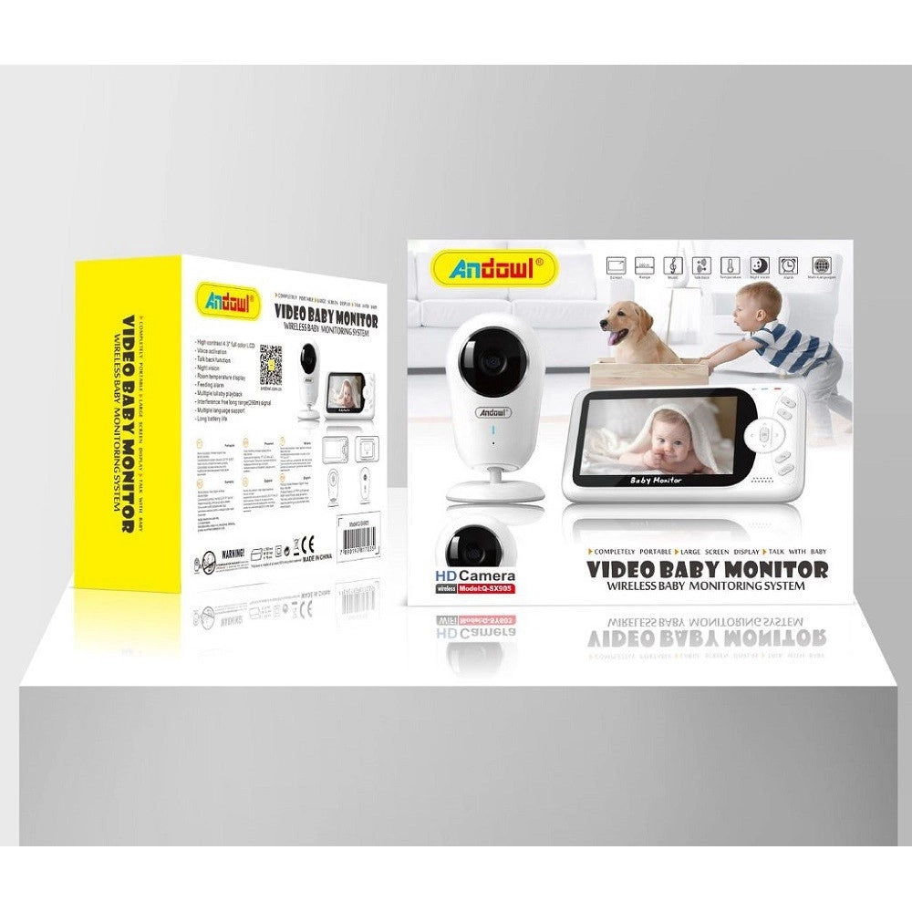 Trade Shop - Baby Monitor Video Digitale Wireless Q-sx905 Monitor Lcd Da 4.3" Bidirezionale -