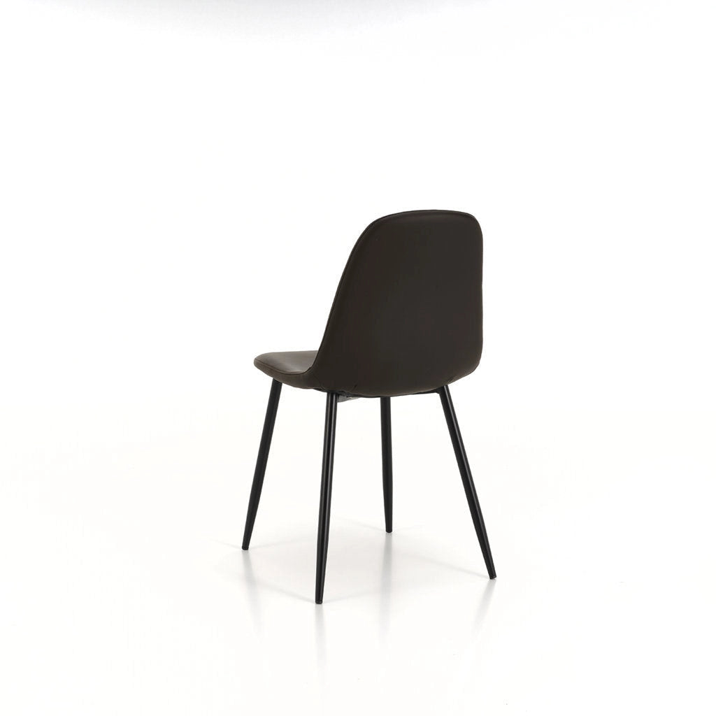 Set 4 Sedie 44x50x85 cm in Similpelle Marrone