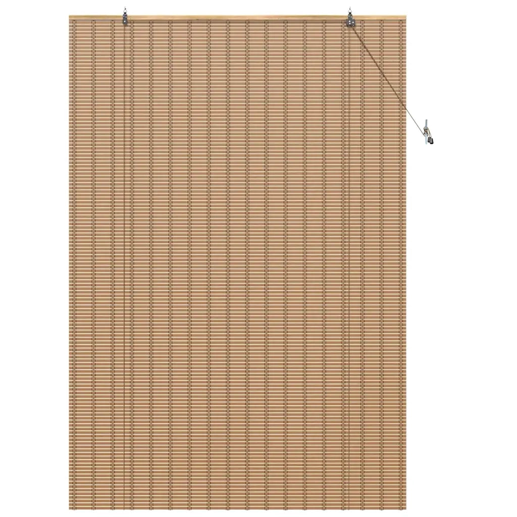 vidaXL Tenda a rullo con tende Marrone Chiaro 150 x 220 cm Bambù