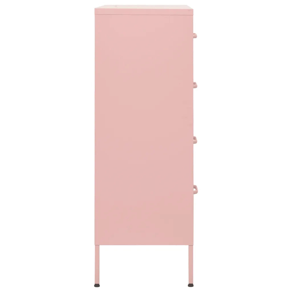 Cassettiera Rosa 80x35x101,5 cm in Acciaio 336202