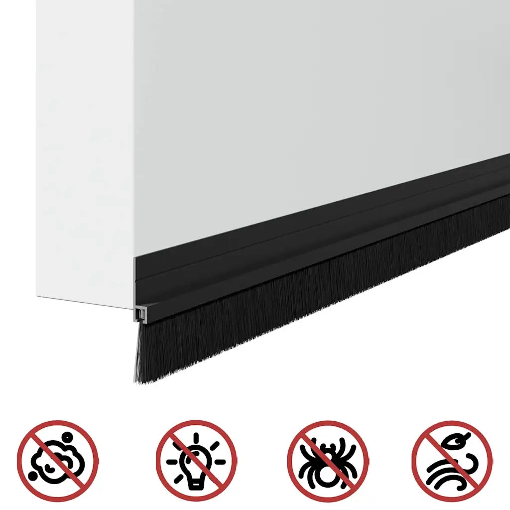 Spazzole per porte autoadesive 2 pz Nero 100 cm CFW4670488