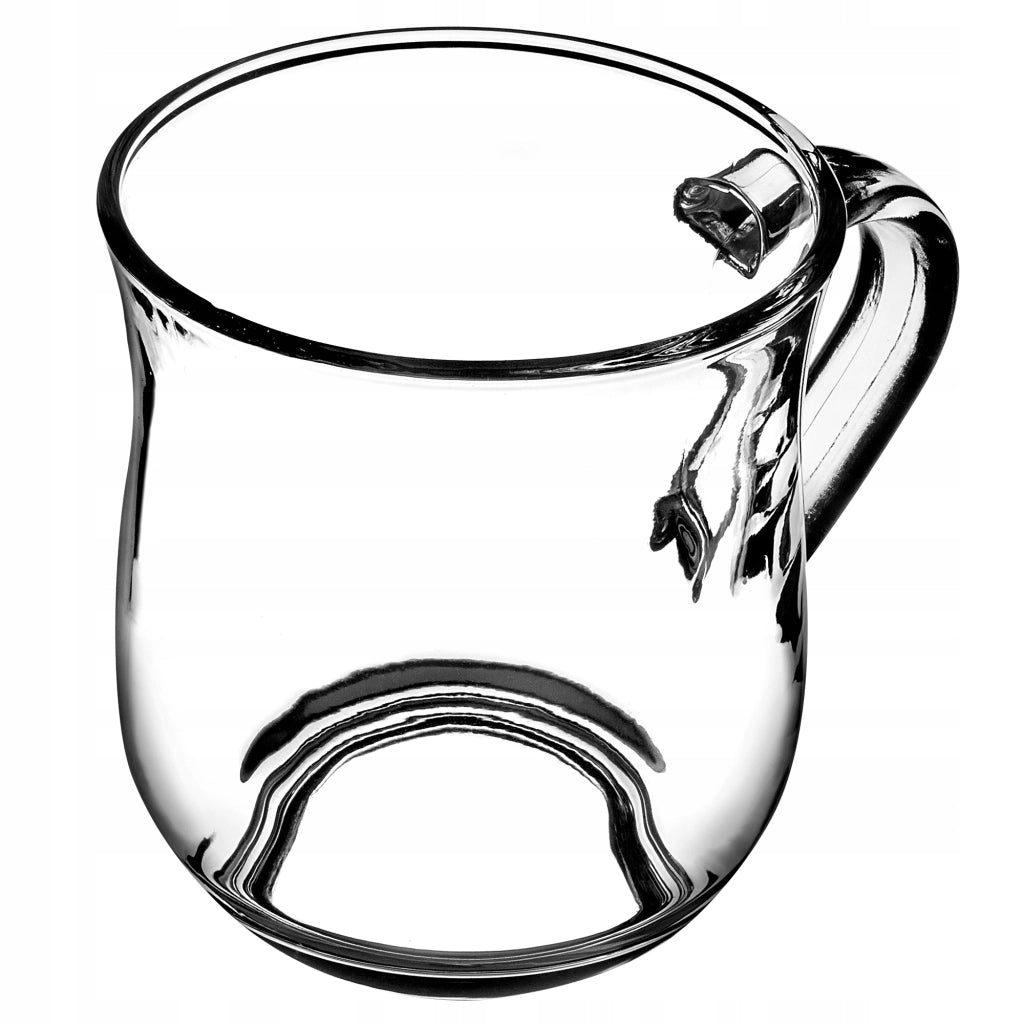 Bicchiere KADAX da 320 ml per caffè, tè, bevande, latte macchiato, acqua, con manico per succhi di frutta.